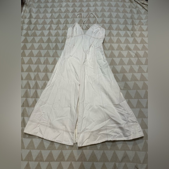 Tanya Taylor ivory denim Hendrix dress - Picture 4 of 6